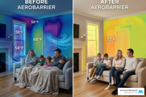 how aerobarrier reduces drafts and hot cold spots