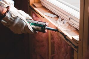 home being professionally air sealed for energy efficiency