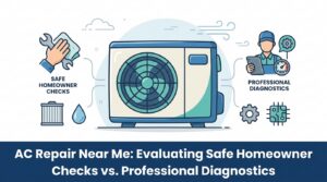 AC Repair Near Me: Evaluating Safe Homeowner Checks vs. Professional Diagnostics — featured image