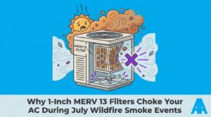Why 1-Inch MERV 13 Filters Choke Your AC During July Wildfire Smoke Events — featured image