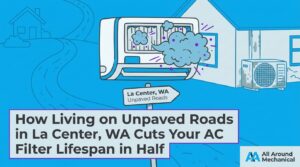 How Living on Unpaved Roads in La Center, WA Cuts Your AC Filter Lifespan in Half — featured image