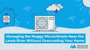 Managing the Muggy Microclimate Near the Lewis River Without Overcooling Your Home — featured image